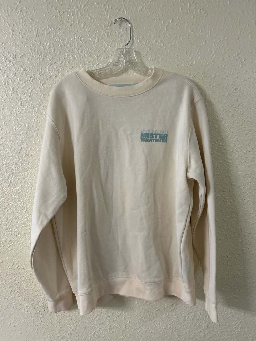 John Mulaney Mister Whatever Sweatshirt Cream Size Large